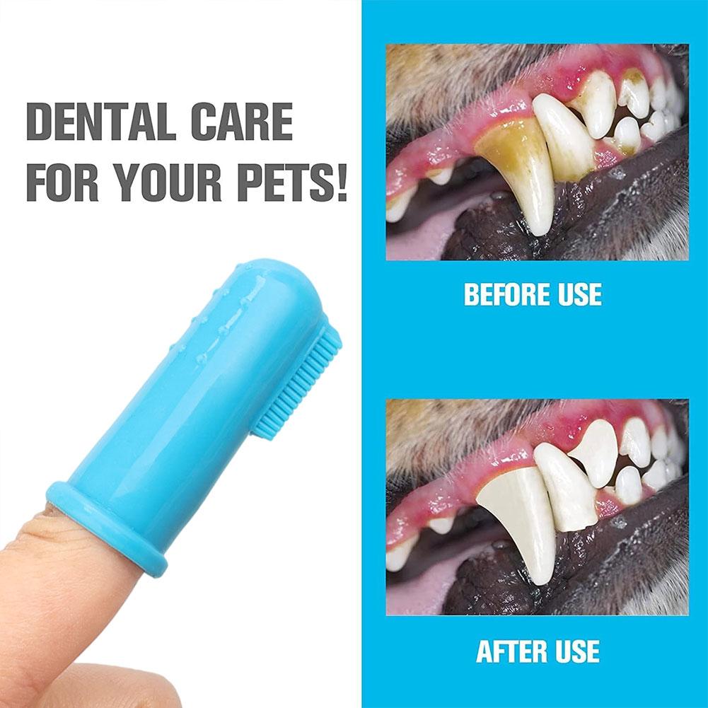 HPDL 1Soft Finger Toothbrush Pet Dog Cat Dental Cleaning GX Care Hygiene tu1